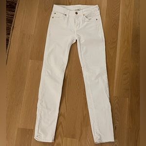 7 For All Mankind White Straight Leg Jeans Size 24